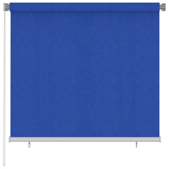 Store roulant d'extérieur 165 (l) x 140 (h) cm bleu hdpe