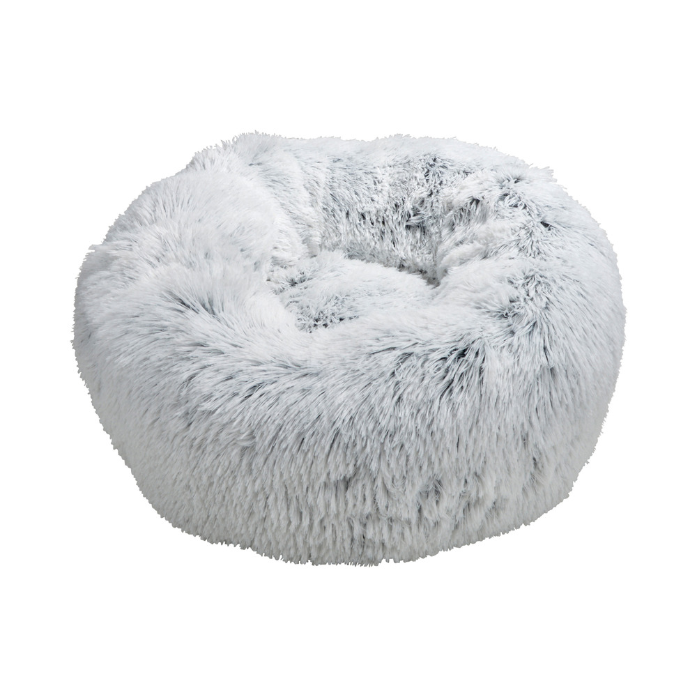 Coussin chat ou chien fluffy blanc gris