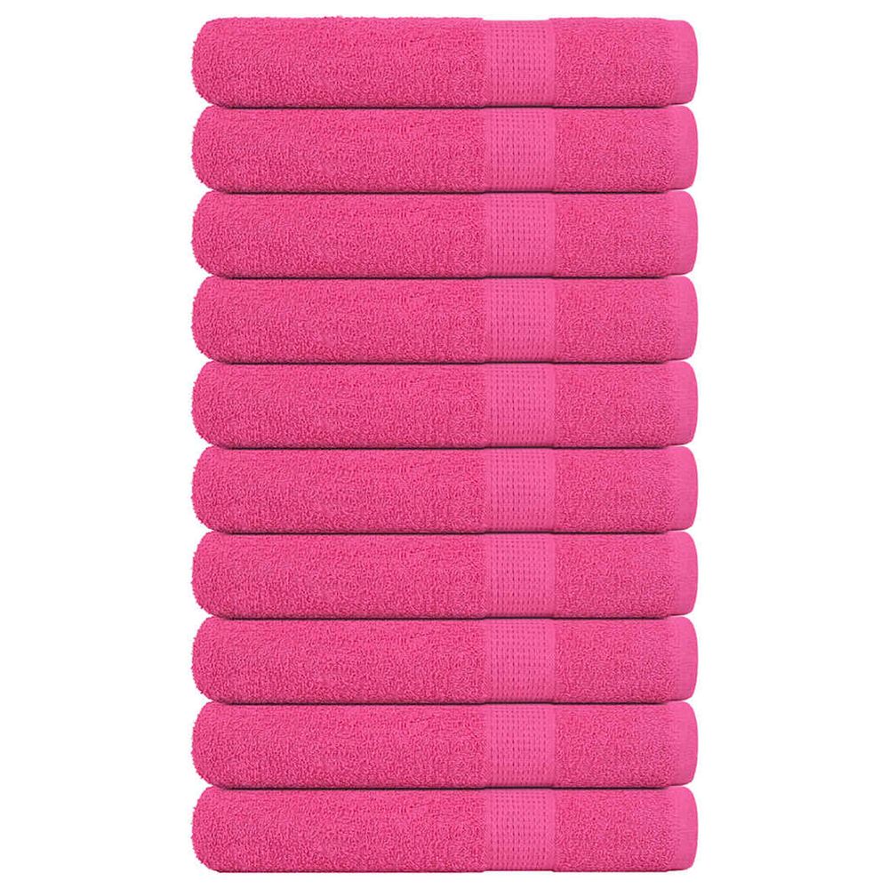 Serviettes de sauna frogn 10 pcs rose 80x200 cm 360 g/m²