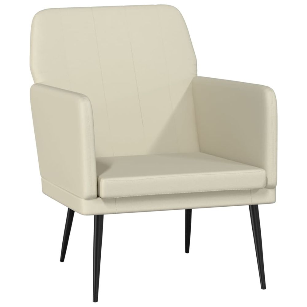Fauteuil crème 61x78x80 cm similicuir