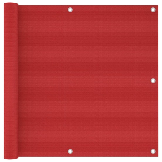 Écran de balcon brise pare vue protection confidentialité 90 x 300 cm pehd rouge