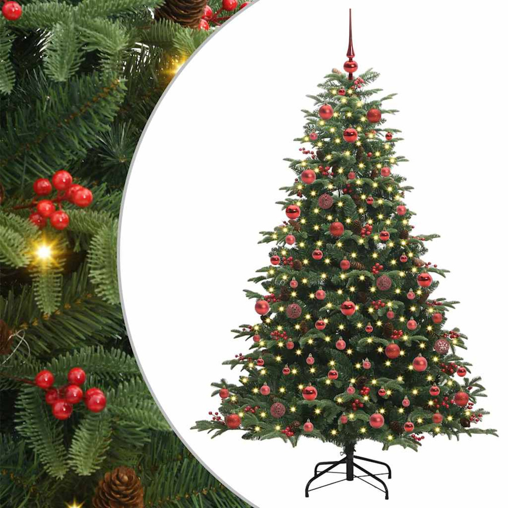 Sapin de noël artificiel vert 180 cm pvc, métal et plastique