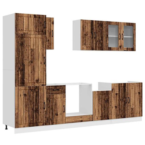 Ensemble d'armoires de cuisine 8 pcs kalmar bois d'ingénierie