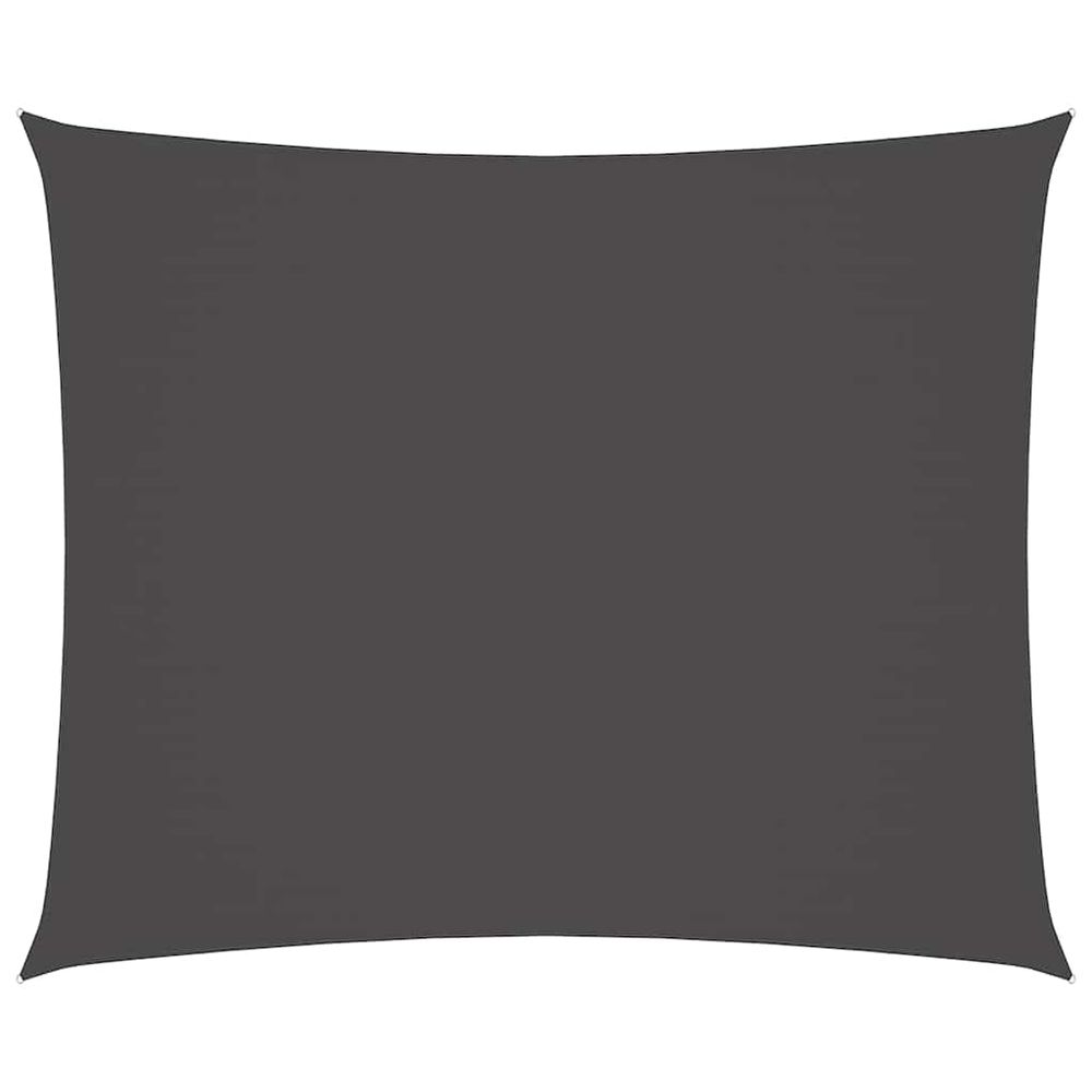 Voile de parasol tissu oxford rectangulaire 4x6 m anthracite
