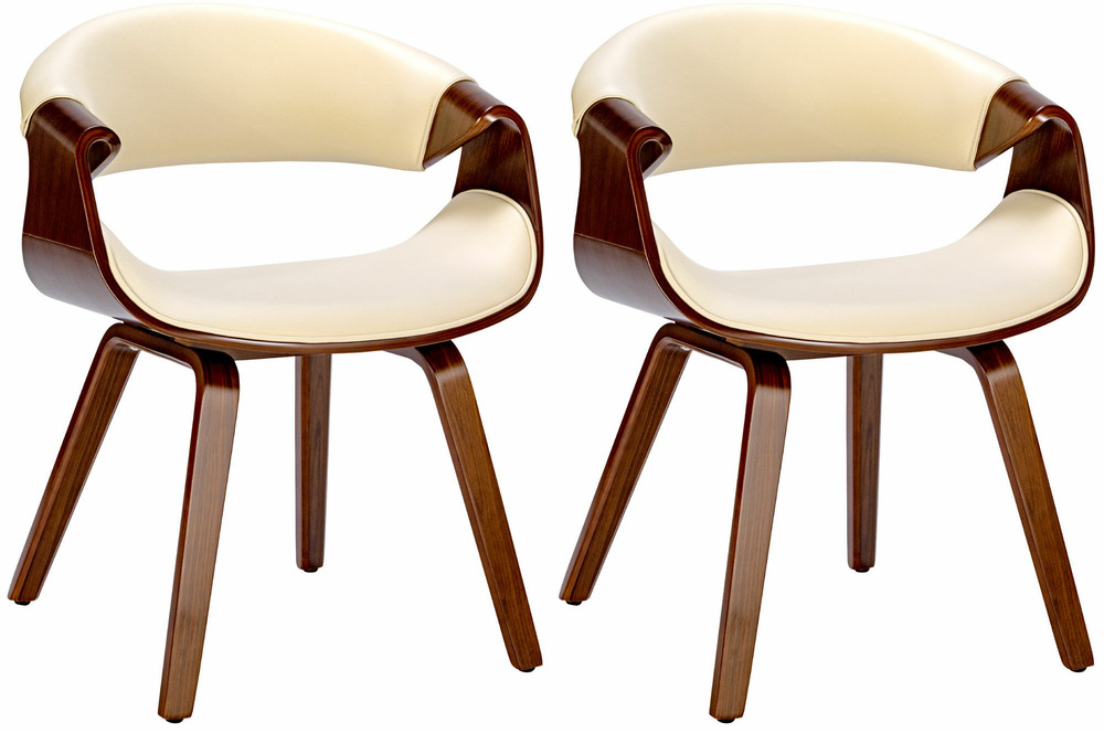 Lot de 2 chaises de salle à manger foley en simili cuir