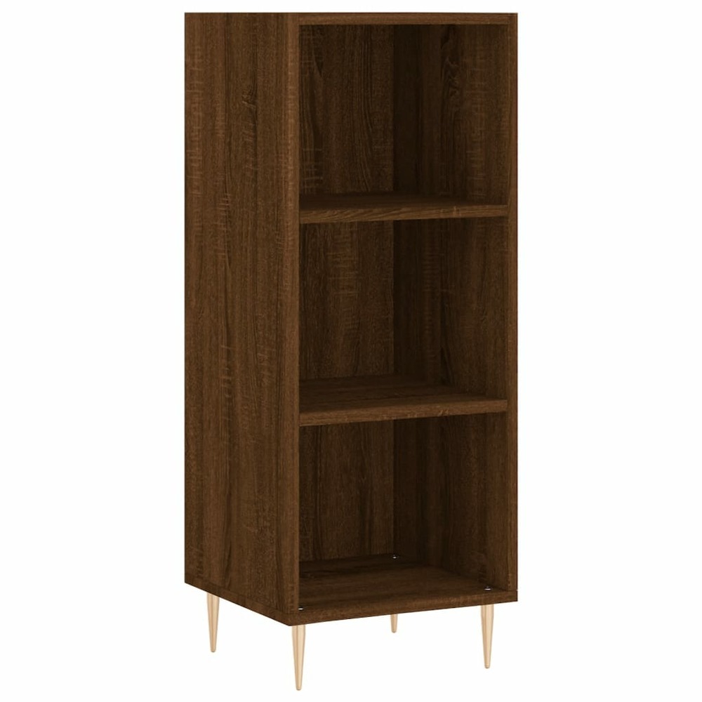 Buffet bahut commode armoire meuble de rangement organisateur cuisine salle de séjour salon 34,5 x 32,5 x 90 cm bois d'ingéni