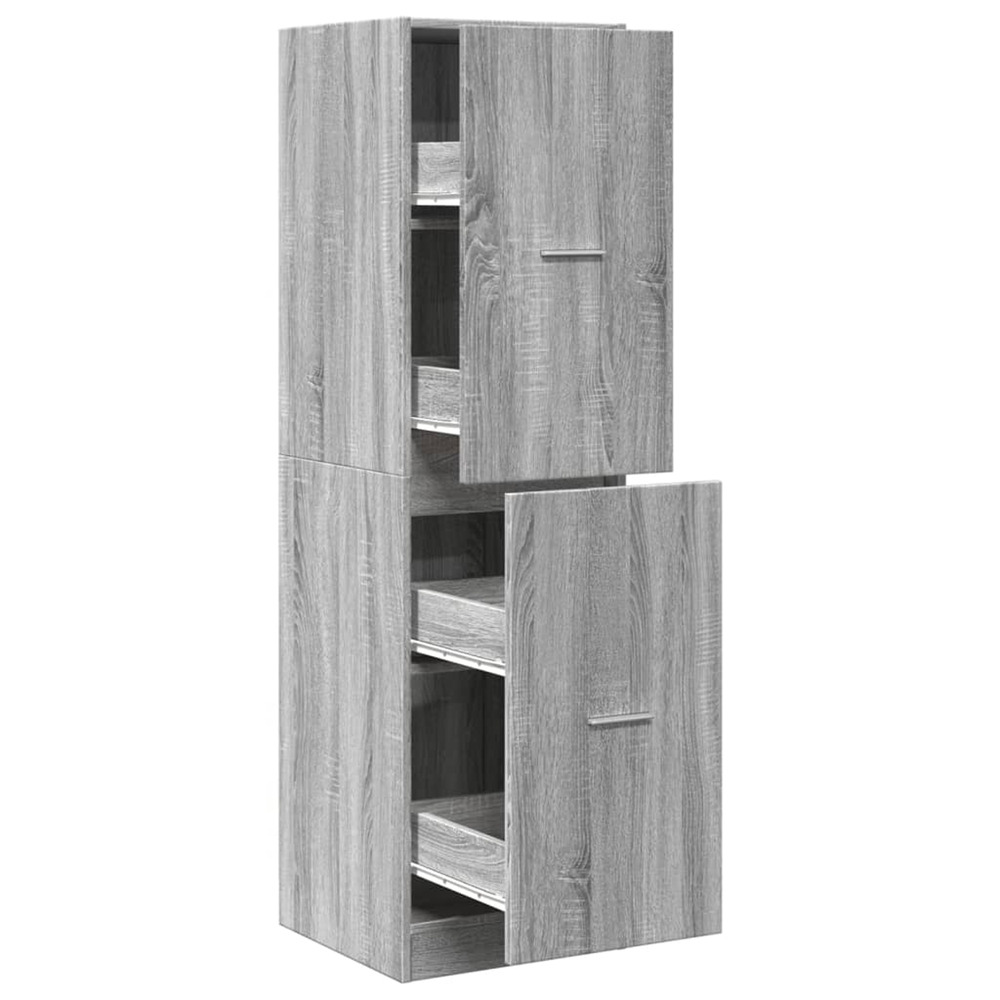 Armoire apothicaire sonoma gris 40x41x144,5cm bois d'ingénierie