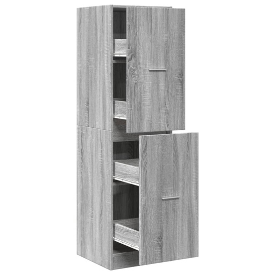 Armoire apothicaire sonoma gris 40x41x144,5cm bois d'ingénierie