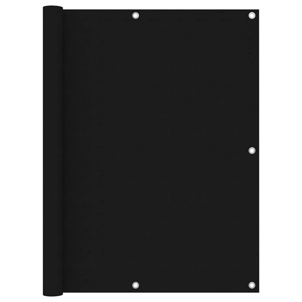Écran de balcon noir 120x500 cm tissu oxford