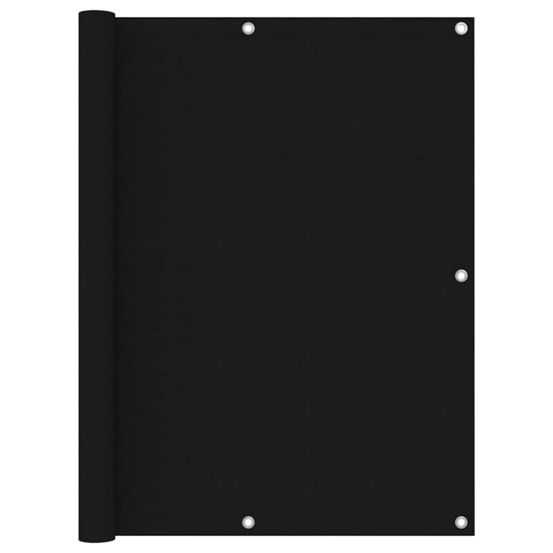 Écran de balcon noir 120x500 cm tissu oxford