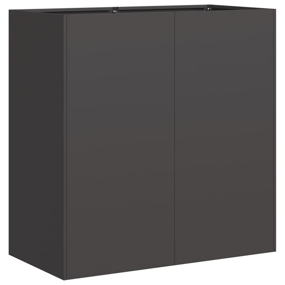 Jardinière d'extérieur noir 80x40x80 cm acier laminé à froid