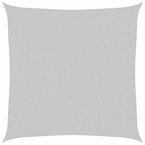 Voile d'ombrage gris clair 4x4 m 100% polyester oxford