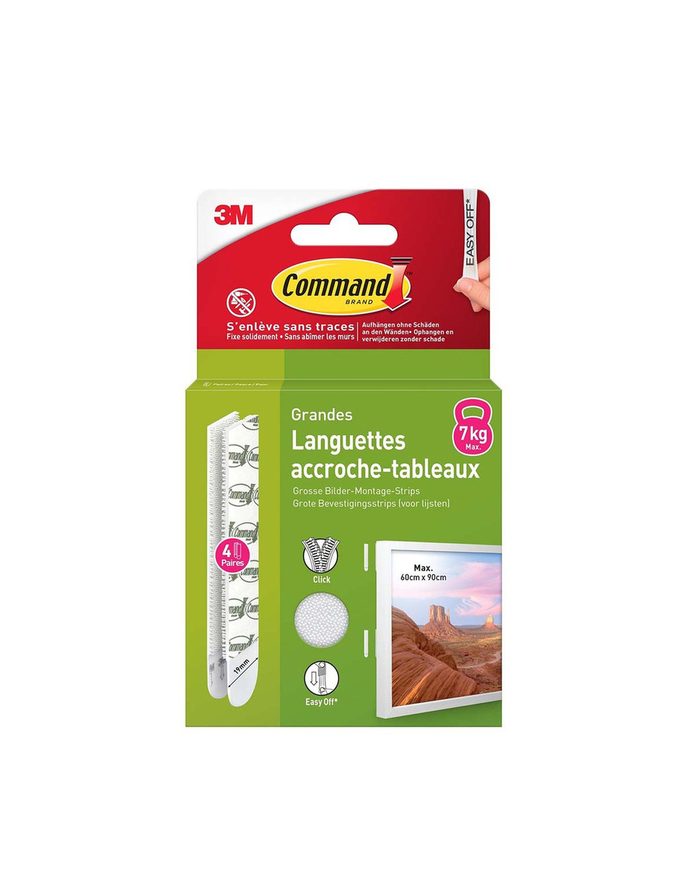 Languettes adhésives accroches tableaux command lot de 4 paires languettes adhésives accroches tableaux command lot de 4 paires