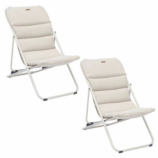 Lot de 2 chiliennes de jardin pliante nillia