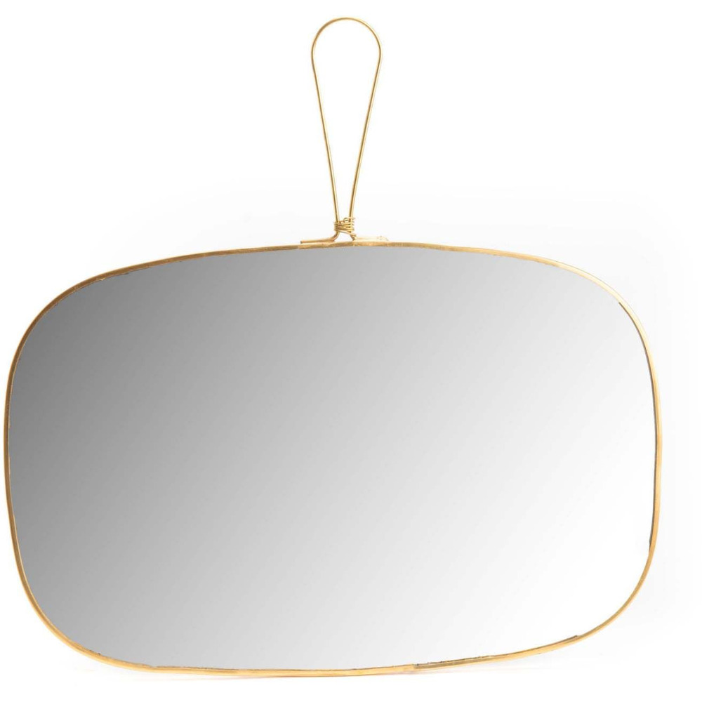 Miroir en verre et métal doré james 30 x 30 cm