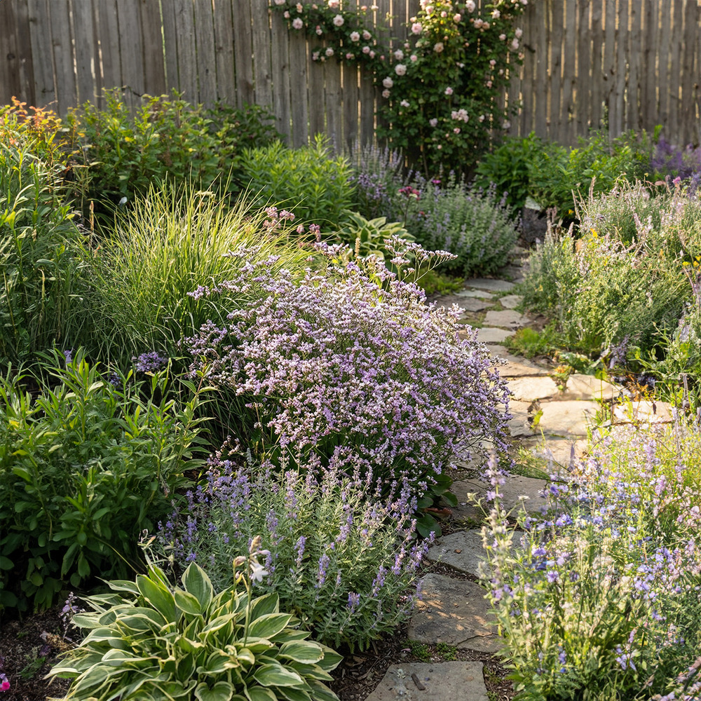 Lot de 6 - limonium latifolium - lavanmer - h. 10-20 cm - p. Ø 9 cm