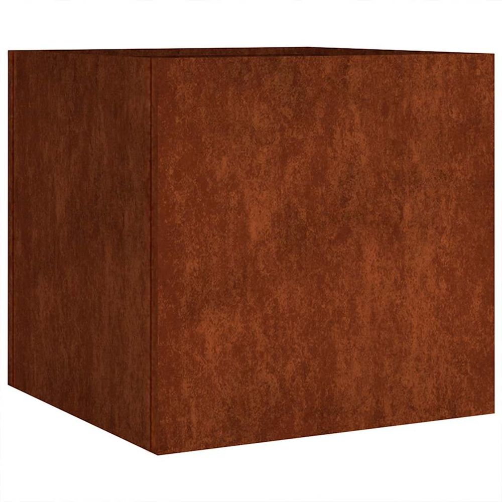 Jardinière d'extérieur 40x41x40 cm acier corten