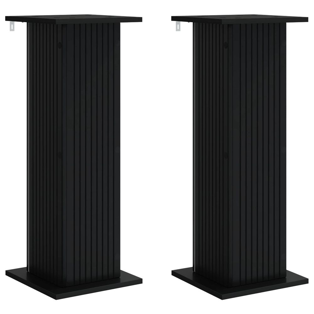 Support de plante 2 pc noir 30,5 x 30 x 80,5 cm
