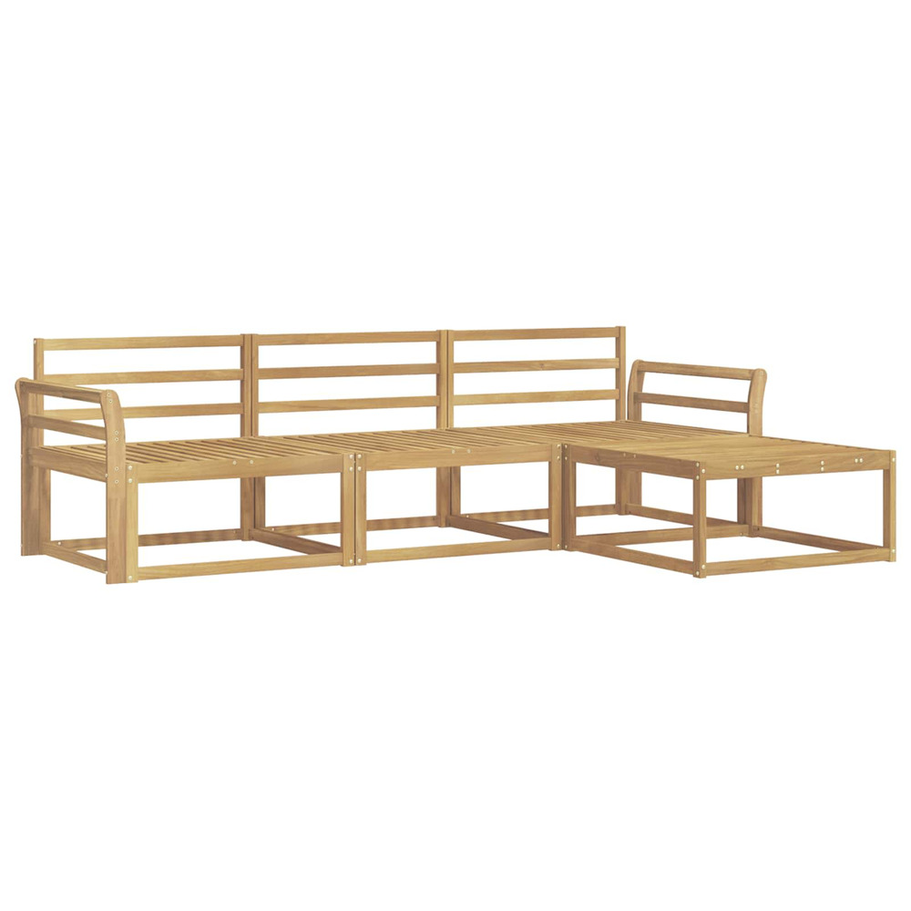 Ensemble de canapés d'extérieur 4 pcs blanc 254 x 162,5 x 73 cm