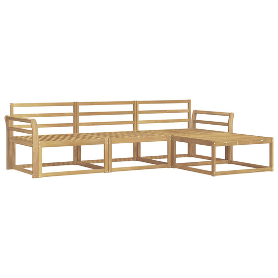 Ensemble de canapés d'extérieur 4 pcs blanc 254 x 162,5 x 73 cm