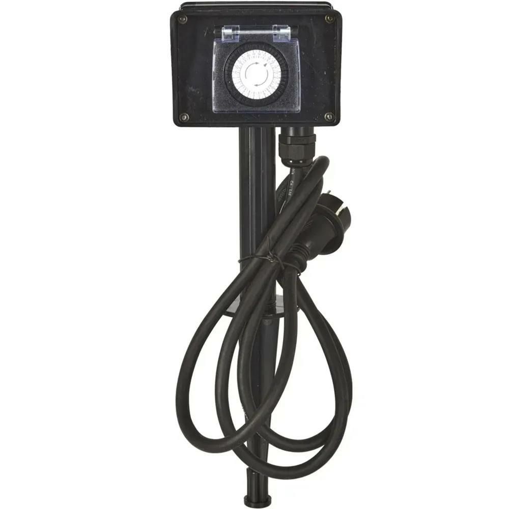 Multiprise avec minuterie ext 1,5m fil noir