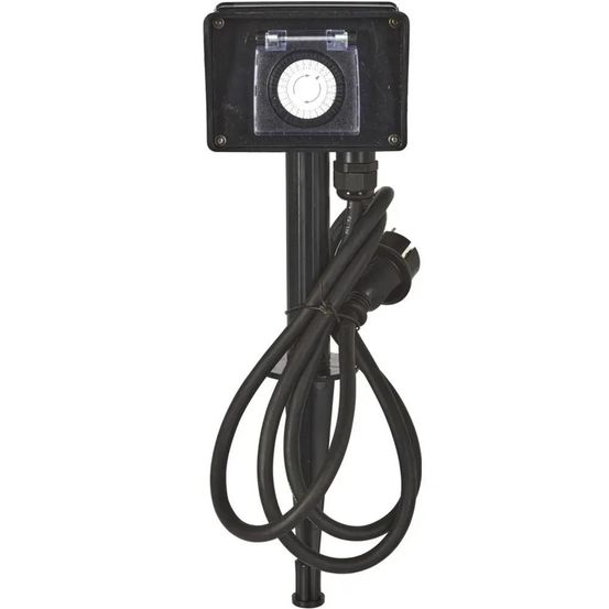 Multiprise avec minuterie ext 1,5m fil noir