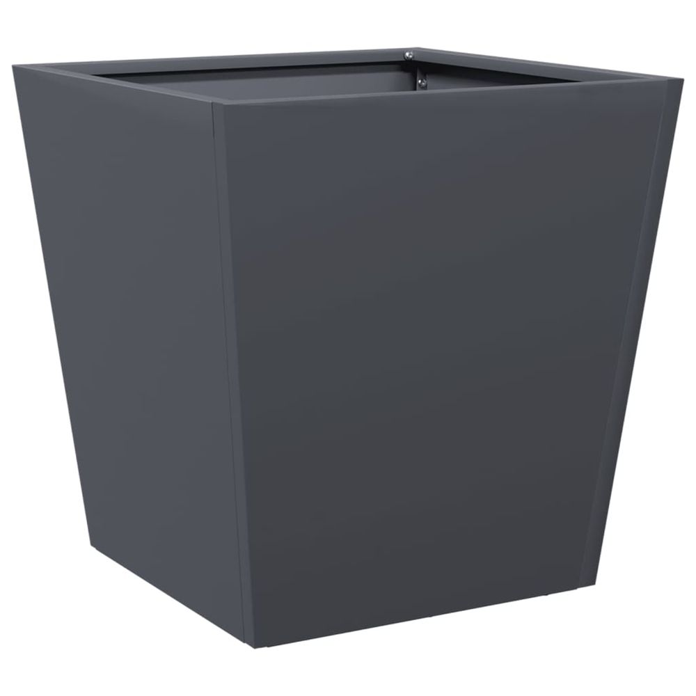 Jardinière d'extérieur anthracite 40x40x40 cm acier