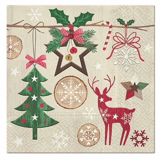 Lot de 20 serviettes en papier