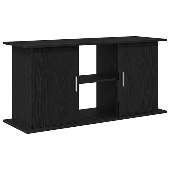Support d'aquarium chêne noir 121x41x58 cm bois d'ingénierie