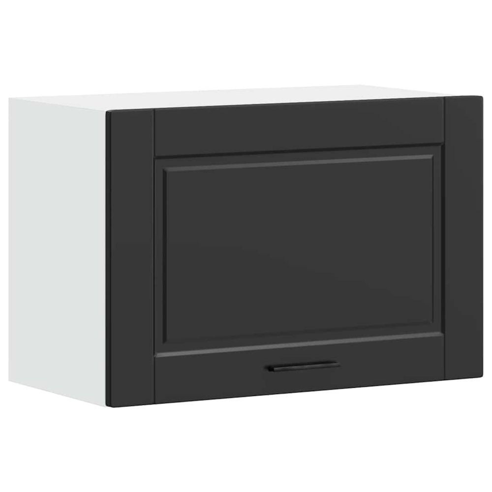 Armoire murale de cuisine porto noir bois d'ingénierie
