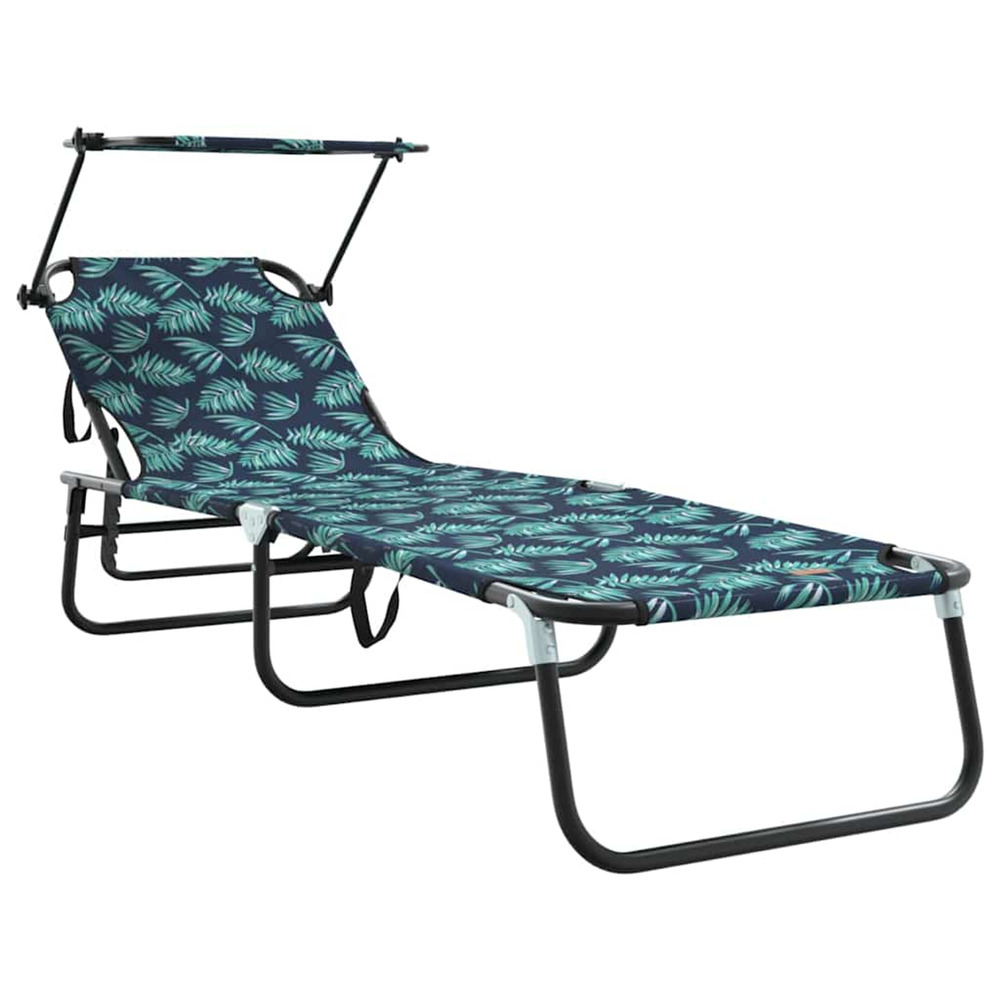 Chaise longue pliante multicolore 190 x 57 x 81 cm oxford bain de soleil