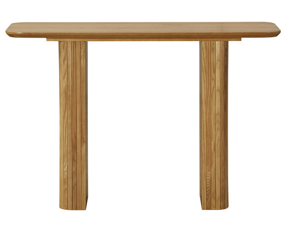 Milazzo - console - bois plaqué chêne et cannage - 120 cm