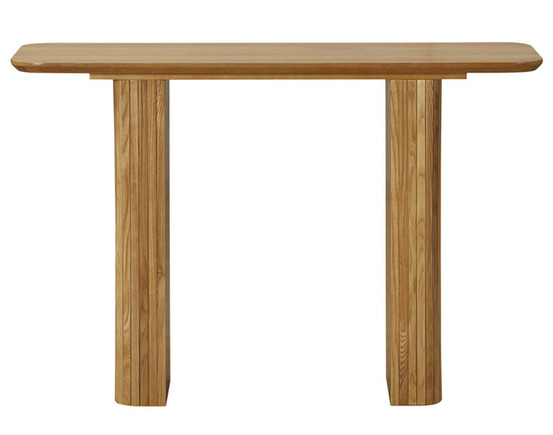 Milazzo - console - bois plaqué chêne et cannage - 120 cm