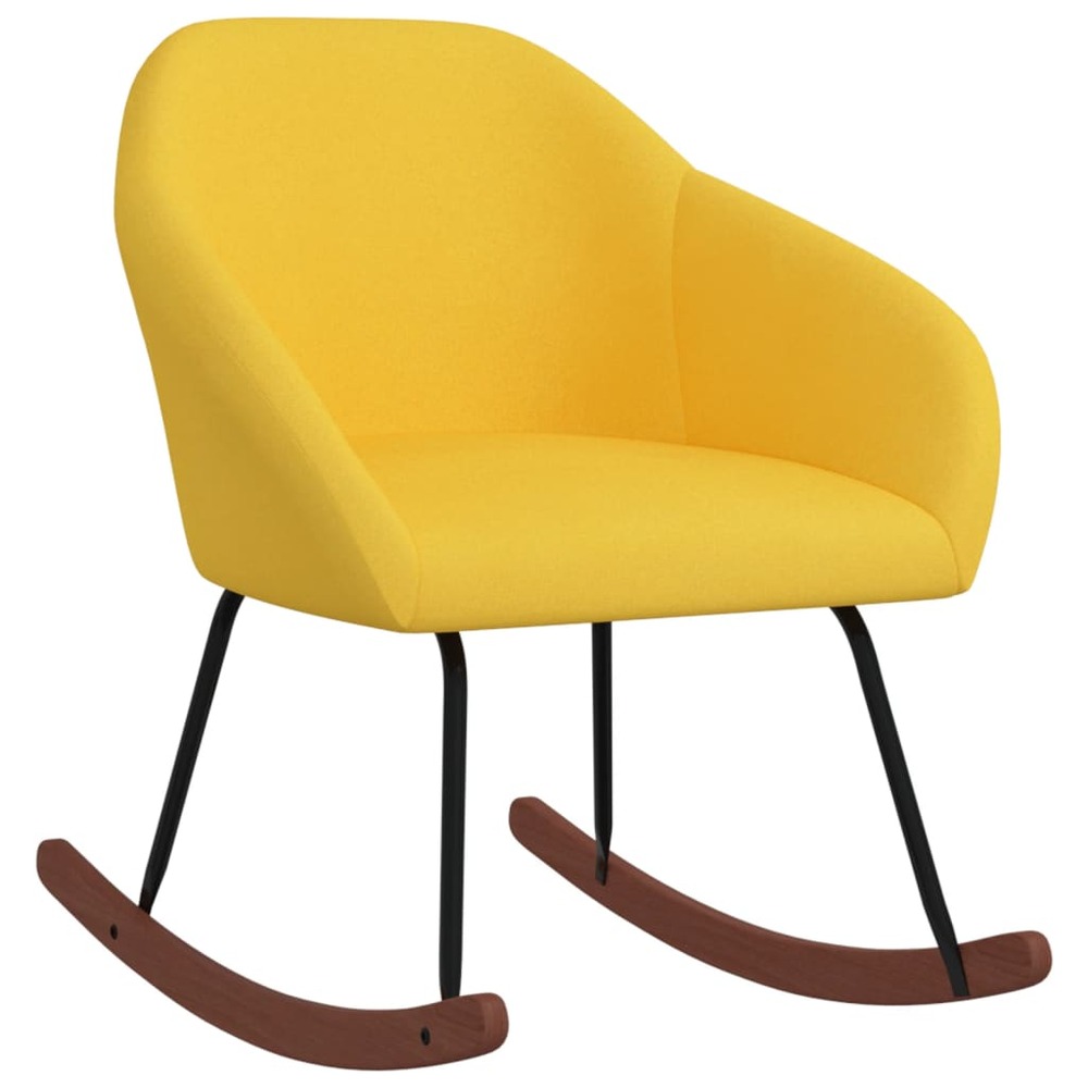 Chaise à bascule jaune tissu