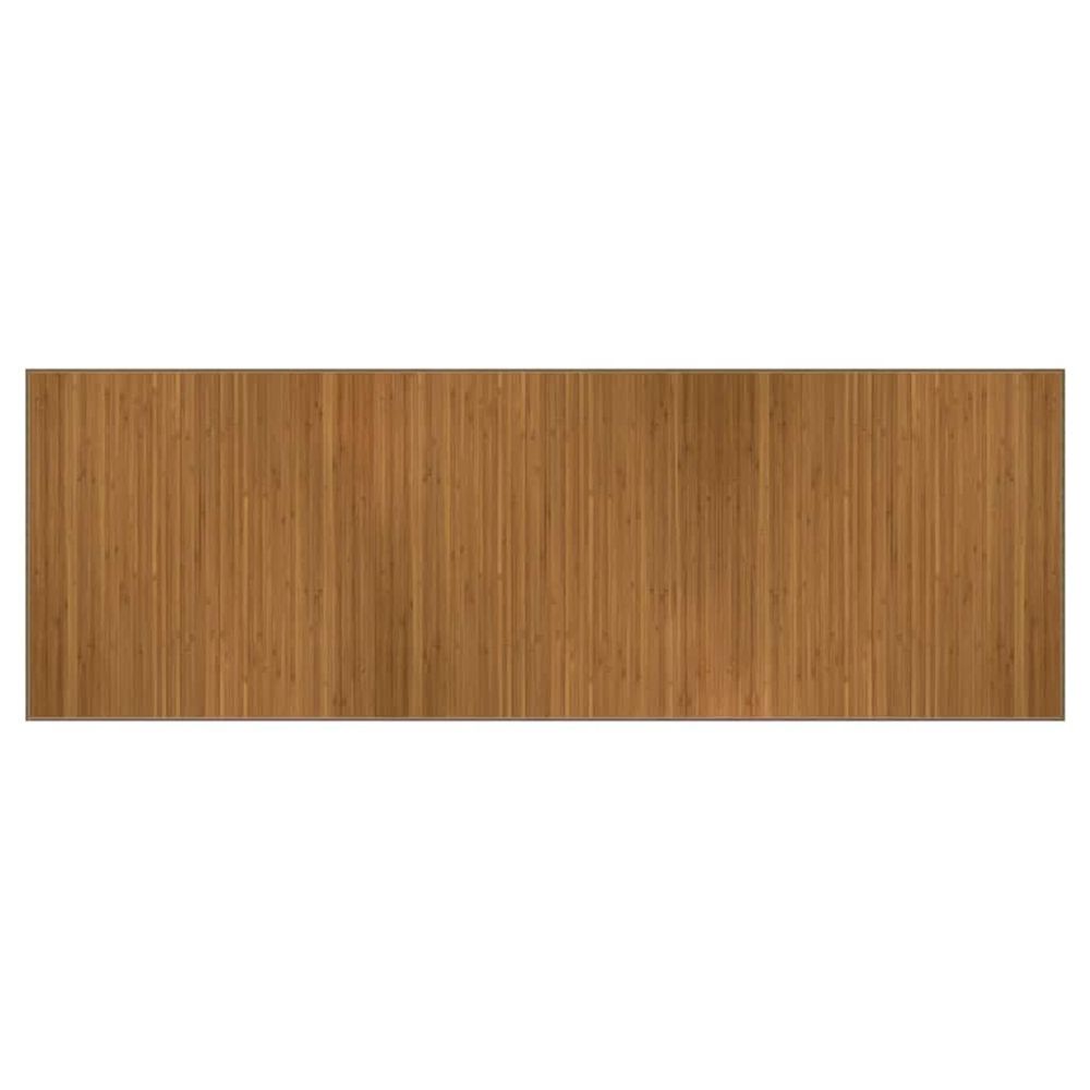 Tapis rectangulaire marron 100x300 cm bambou
