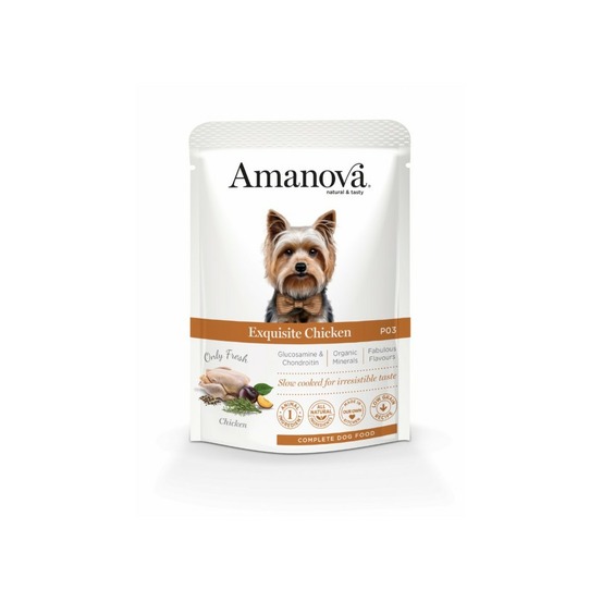 Pâtée chien sans céréales au poulet amanova 300 g