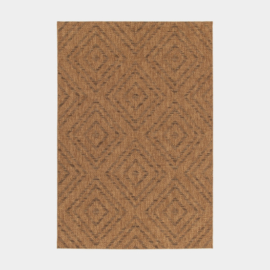 Tapis d'extérieur ou d'intérieur aspect naturel - inca - camel - 120 x 170 cm