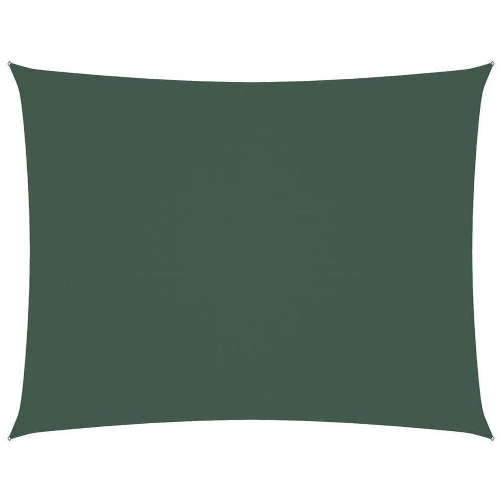 Voile de parasol tissu oxford rectangulaire 2,5x4 m vert foncé