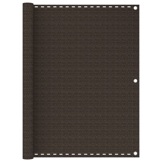 Écran de balcon brise pare vue protection confidentialité 120 x 500 cm pehd marron
