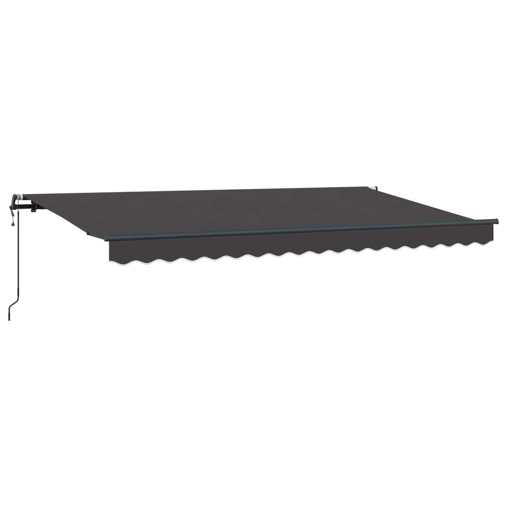 Auvent rétractable anthracite 350 x 200 cm tissu