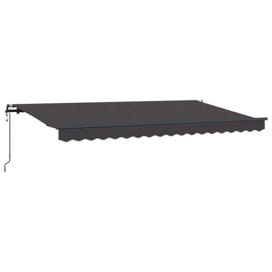 Auvent rétractable anthracite 350 x 200 cm tissu