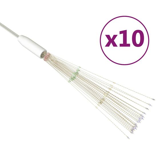 Feux d'artifice noël extérieur 10 pcs multicolore 20cm 1400 led