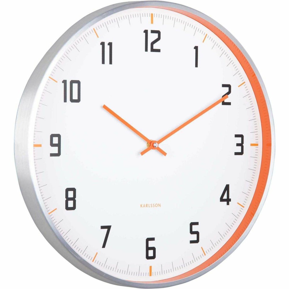 Horloge murale ronde 40 cm sporty orange