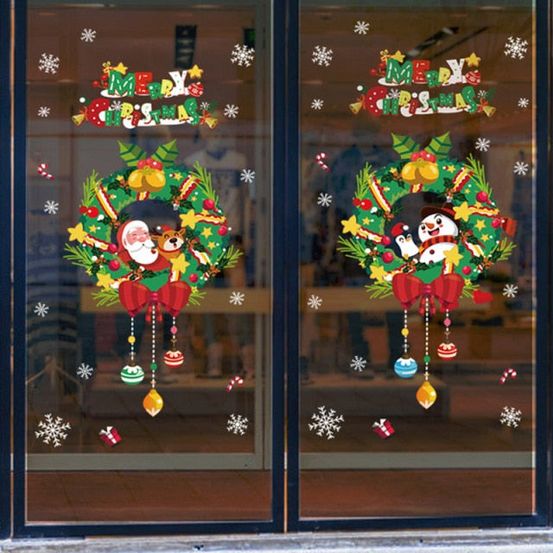 Stickers de noël - couronnes de noël