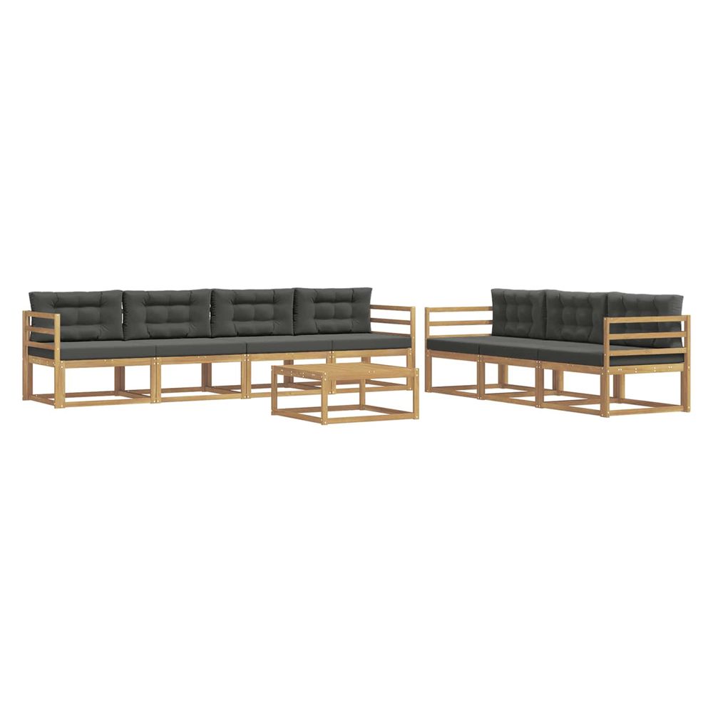 Ensemble de canapés d'extérieur 7 pc blanc et anthracite