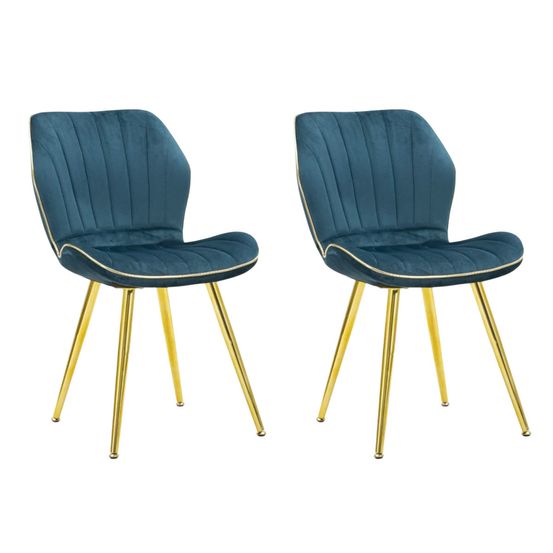 Lot de 2 chaises en tissu