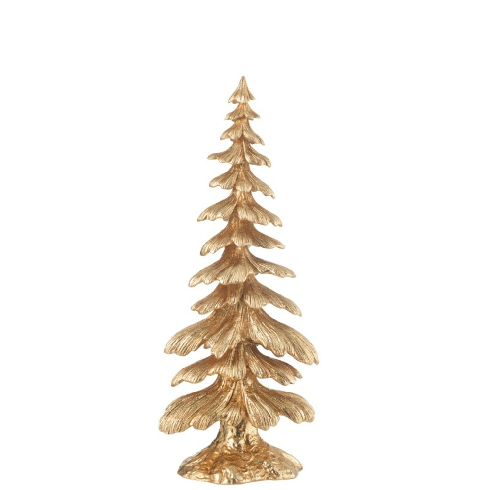 Sapin décoratif en polyrésine doré 14.5x9x36 cm h36