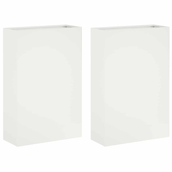 Cache-pot de jardin 2 pc blanc 50 x 20 x 75 cm