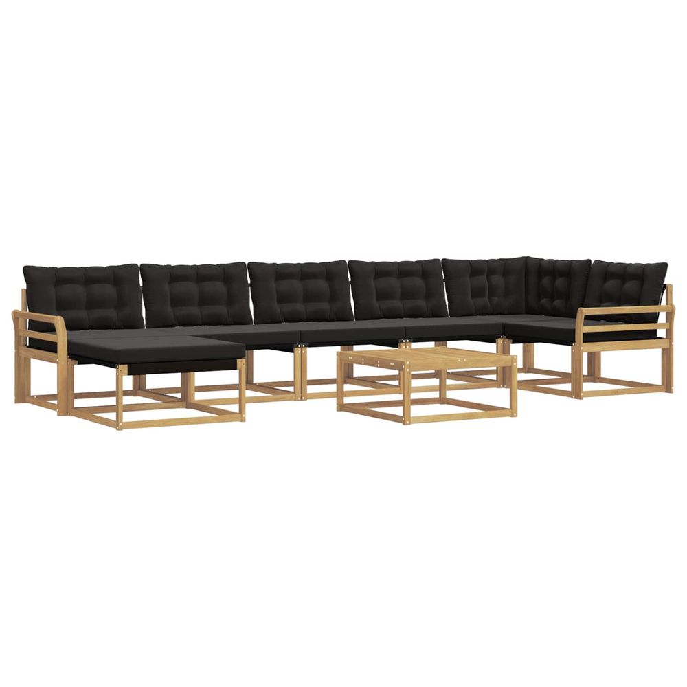 Ensemble de canapés d'extérieur 8 pc blanc et noir