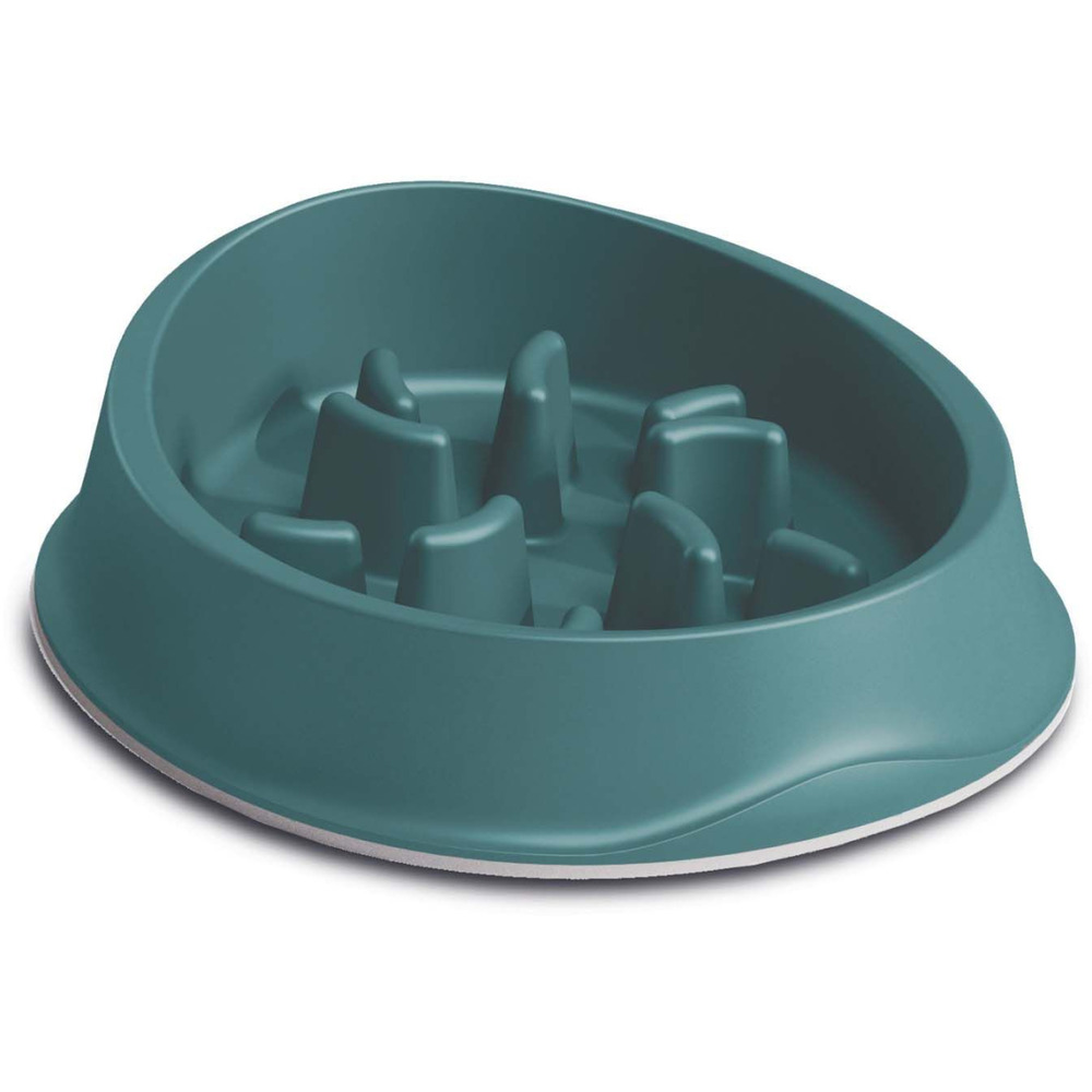 Ecuelle antidérapante slow feeder 0.5 litres vert